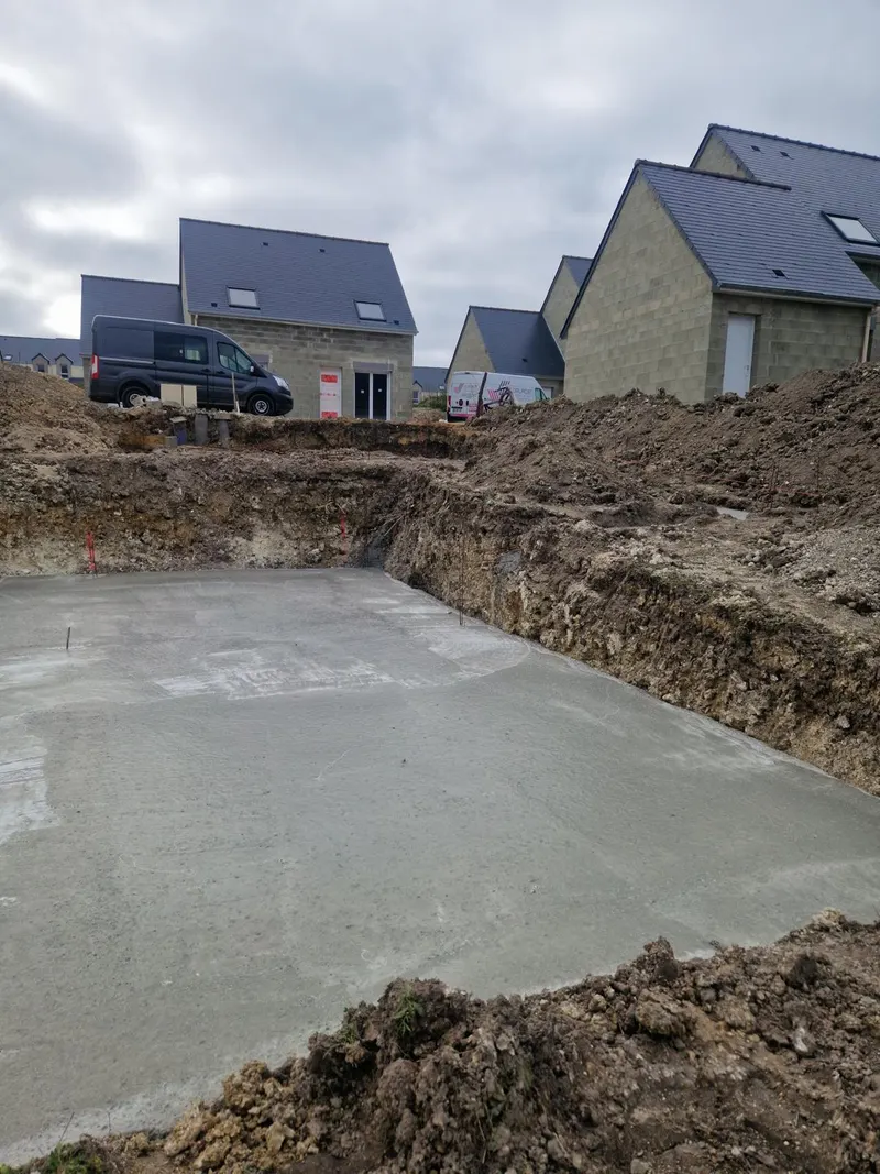 Dalle béton talochée